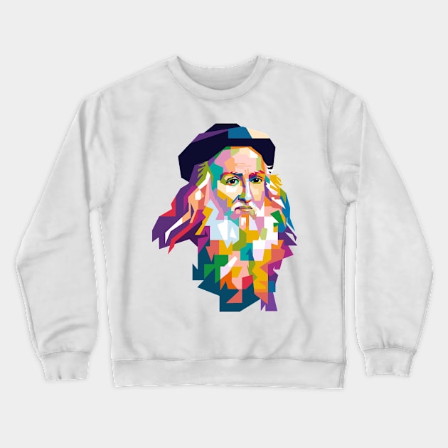 Leonardo da Vinci Crewneck Sweatshirt by ifatin